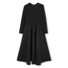 Robe longue bi-mati&egrave;re, NOIR, hi-res
