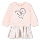 Jurk in twee materialen MICHAEL KORS 
                    GIRL