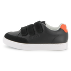 Sneakers met klittenbandstrepen, ZWART, hi-res