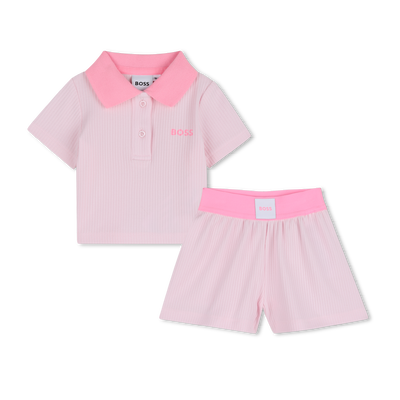 POLO + KORTE BROEK SET BOSS GIRL
