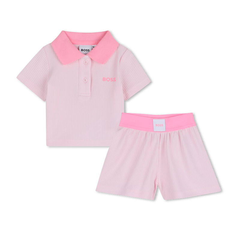 POLO + KORTE BROEK SET BOSS 
                        GIRL