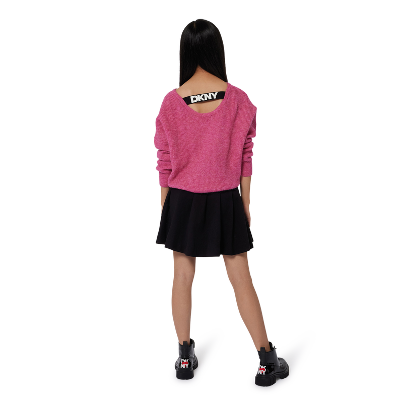 Jupe pliss&eacute;e taille &eacute;lastiqu&eacute;e DKNY 
                        FILLE