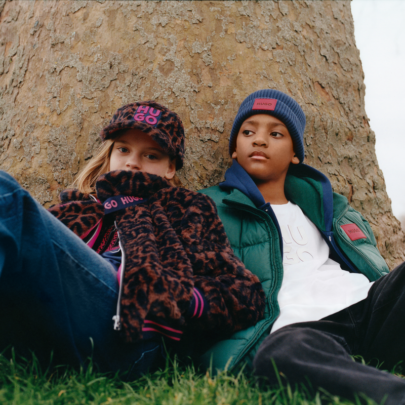 Gebreide muts van katoen HUGO 
                        UNISEX