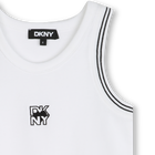 D&eacute;bardeur &agrave; c&ocirc;tes et broderie DKNY 
                    FILLE