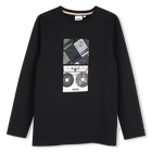 T-shirt met lange mouwen, ZWART, hi-res
