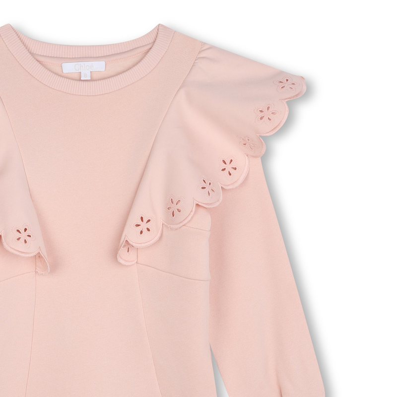 Fleece jurk met ruches CHLOE 
                        GIRL