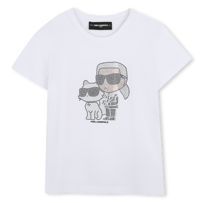 T-SHIRT MET KORTE MOUWEN KARL LAGERFELD KIDS GIRL