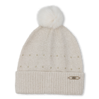 Bonnet tricot avec pompon, DORE CLAIR, hi-res