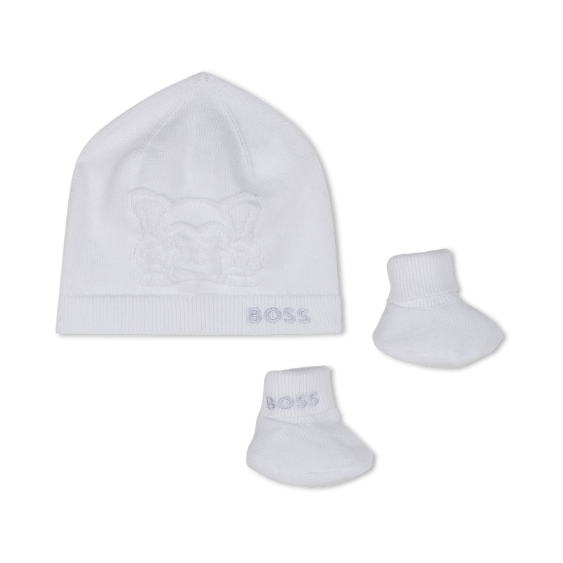 Ensemble bonnet et chaussons BOSS 
                        UNISEXE