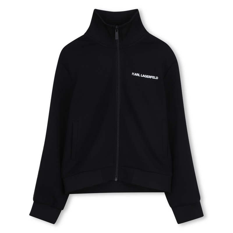 SWEAT ZIPP&Eacute; &Agrave; CAPUCHE KARL LAGERFELD KIDS 
                        GARCON