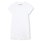 Geborduurde jurk korte mouwen KARL LAGERFELD KIDS 
                    GIRL