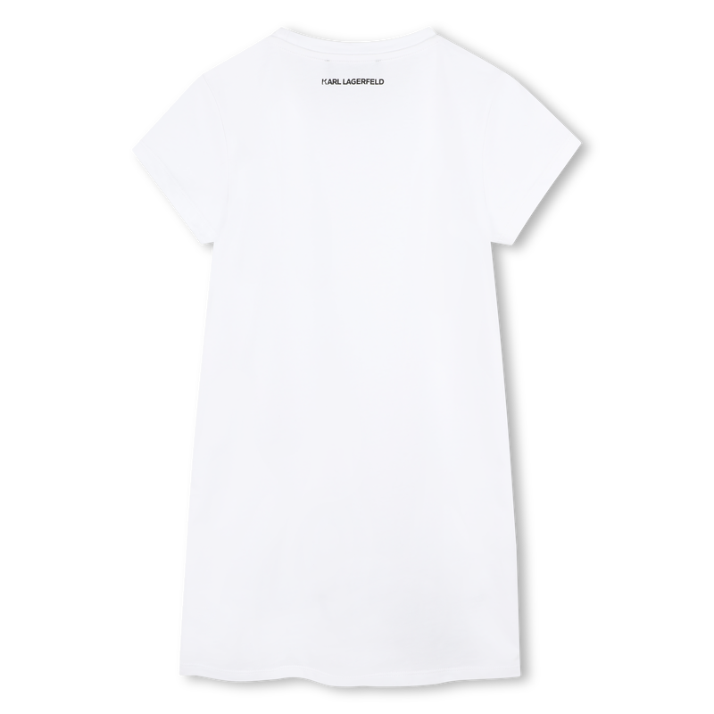 Geborduurde jurk korte mouwen KARL LAGERFELD KIDS 
                        GIRL