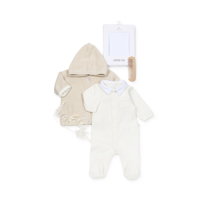 Vest met capuchon van tricot