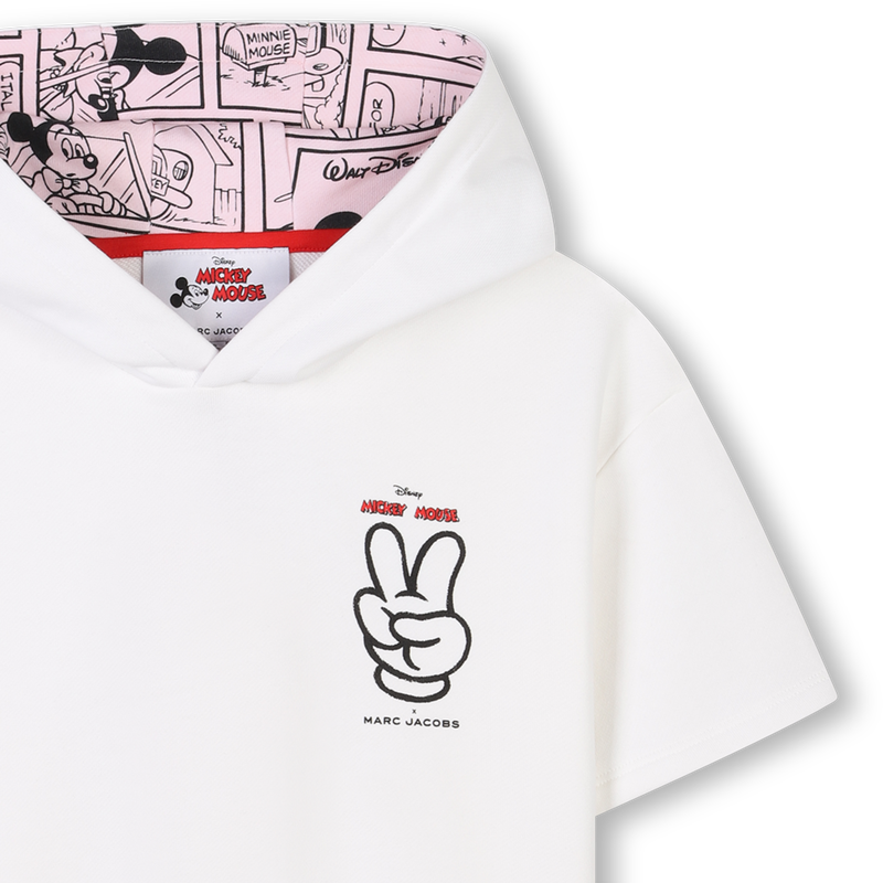 Katoenen jurk met capuchon MARC JACOBS 
                        GIRL