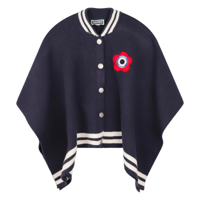 Tricot cape met badges KENZO KIDS GIRL