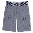 Denim bermuda shorts KARL LAGERFELD KIDS 
                    BOY