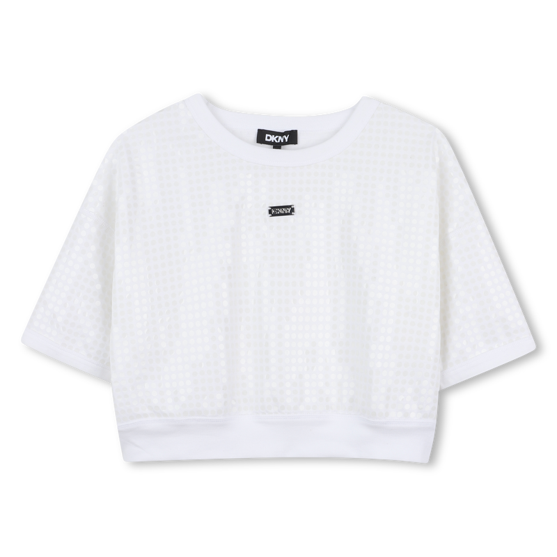 Sweat-shirt &agrave; manches courtes DKNY 
                        FILLE