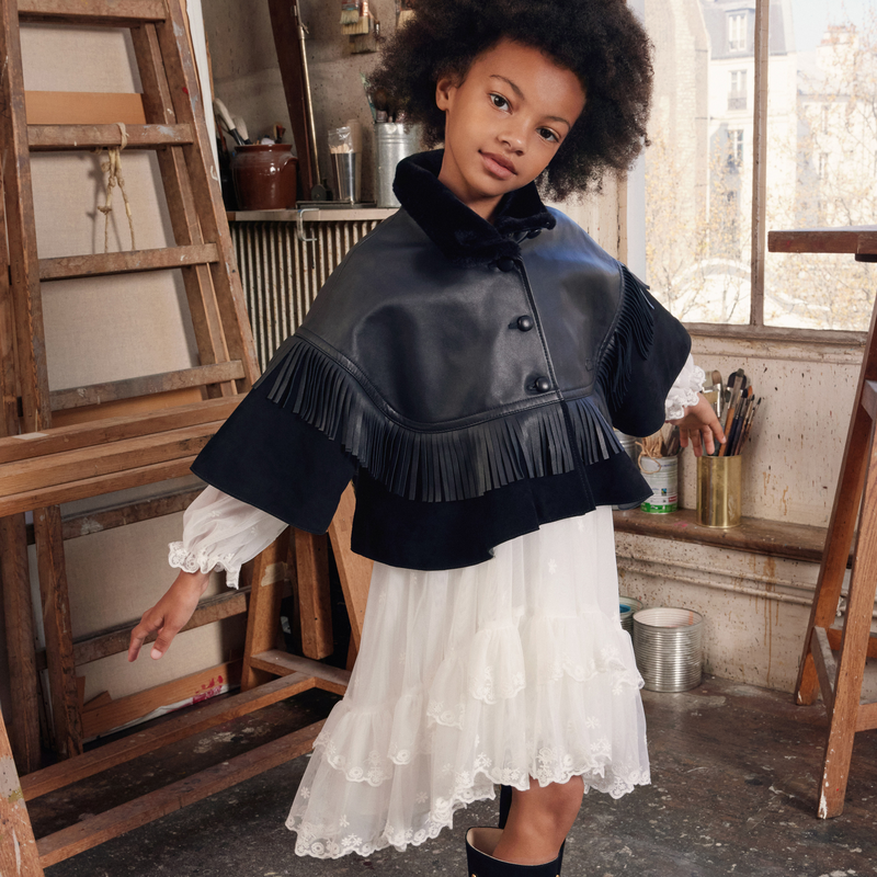 Maxi-jurk met ruches en borduursels CHLOE 
                        GIRL