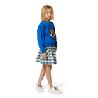 Jupe &agrave; carreaux en coton KENZO KIDS 
                    FILLE