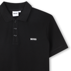 Katoenen polo met logo BOSS 
                    BOY