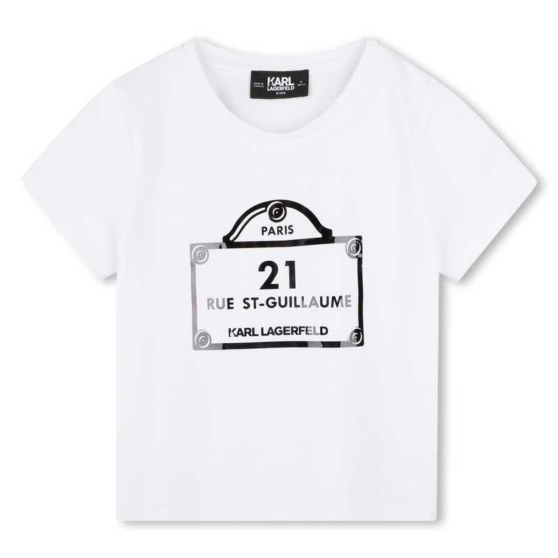 T-shirt avec imprim&eacute;s KARL LAGERFELD KIDS 
                        FILLE