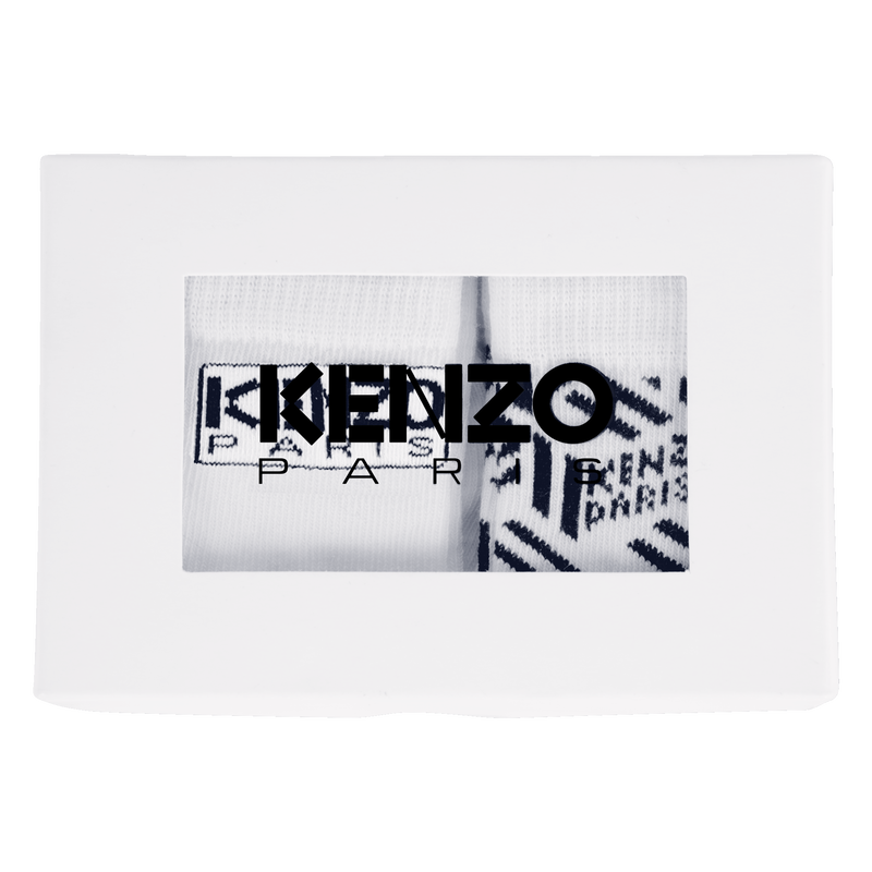 Lot de 2 paires de chaussettes tricot KENZO KIDS 
                        UNISEXE