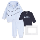 Set broek, cardigan en T-shirt, LICHT BLAUW, hi-res