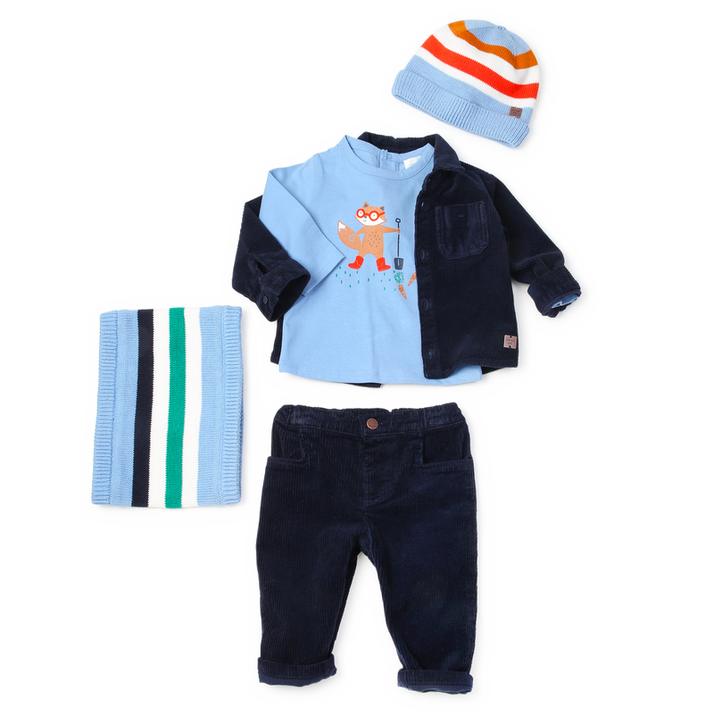 Effen overhemd van corduroy CARREMENT BEAU 
                        BOY