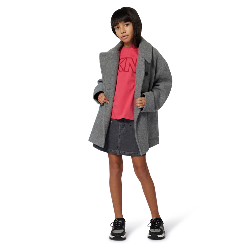 Wollen stoffen jas DKNY 
                        GIRL