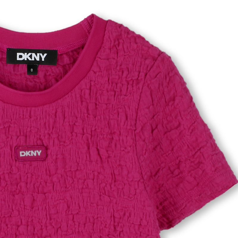 T-shirt met wafelstructuur DKNY 
                        GIRL