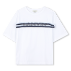 T-shirt met korte mouwen, WIT  BLAUW, hi-res