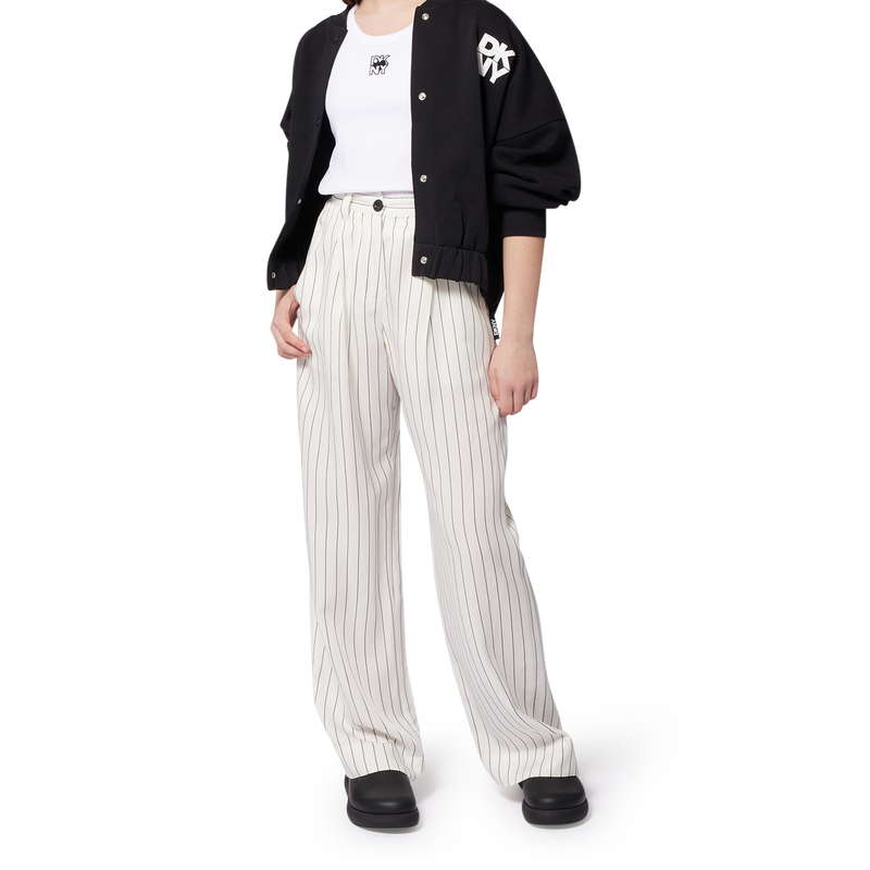 D&eacute;bardeur &agrave; c&ocirc;tes et broderie DKNY 
                        FILLE