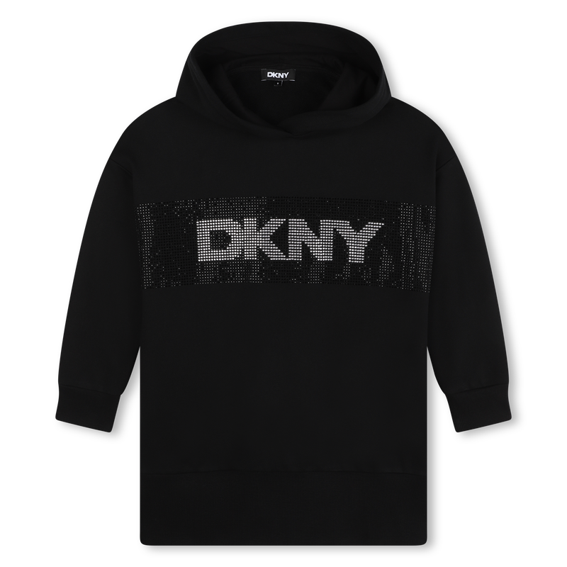 Fleece jurk met capuchon DKNY 
                        GIRL