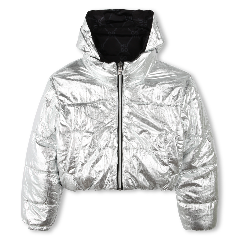 Doudoune courte r&eacute;versible HUGO 
                        FILLE