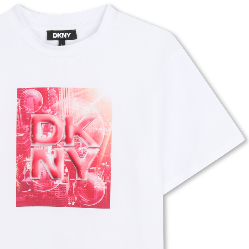 TEE-SHIRT MANCHES COURTES DKNY 
                        FILLE