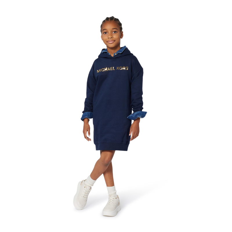 Robe &agrave; capuche en molleton MICHAEL KORS 
                        FILLE