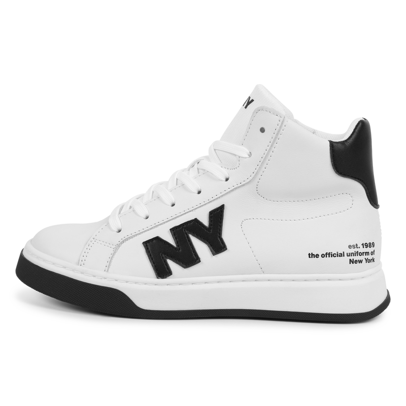 Lederen sneakers met veters