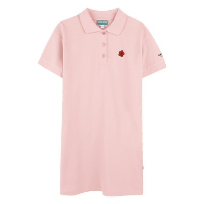 Robe col polo avec badge KENZO KIDS FILLE