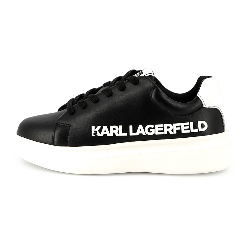 Leren sneakers met veters KARL LAGERFELD KIDS 
                        UNISEX