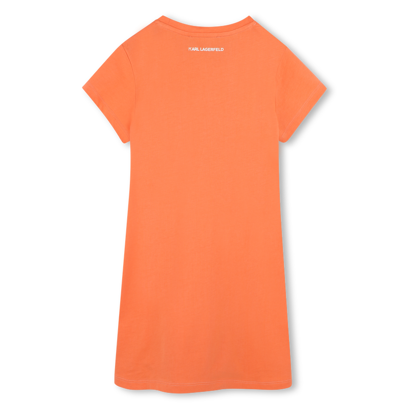 Geborduurde jurk korte mouwen KARL LAGERFELD KIDS 
                        GIRL