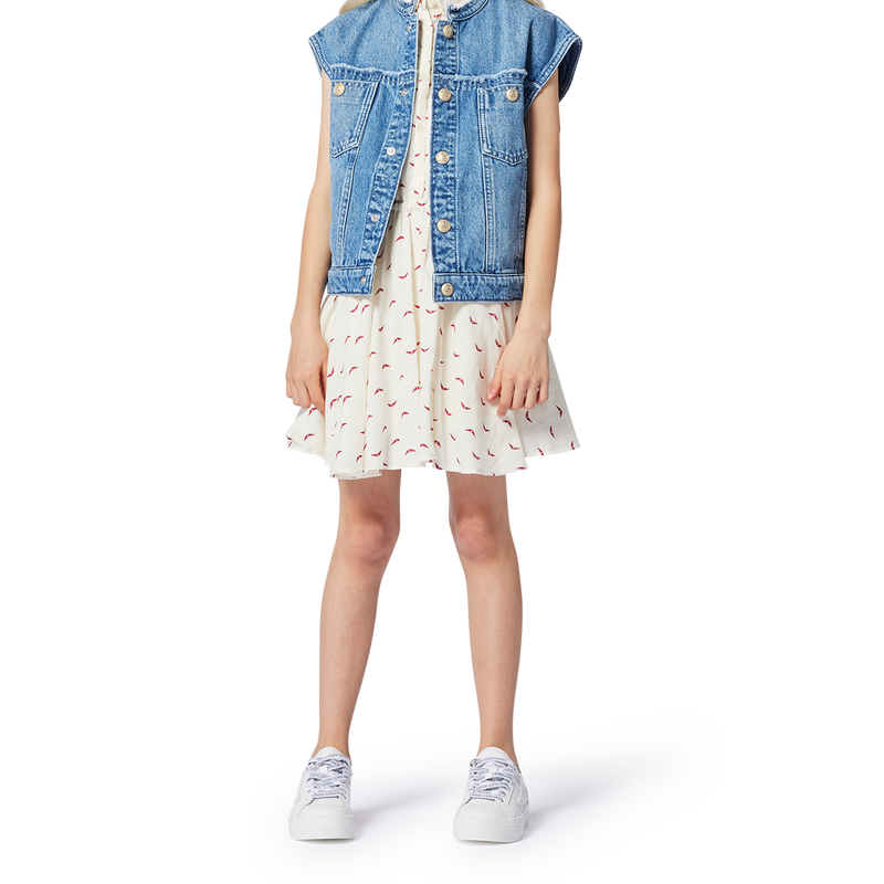 Robe imprim&eacute;e sans manche
