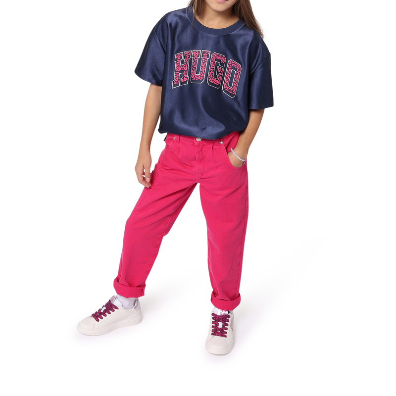 Gebreide muts van katoen HUGO 
                        UNISEX