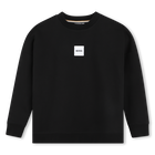 Fleece sweatshirt, ZWART, hi-res
