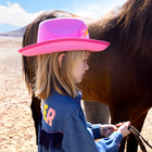 Chapeau western &agrave; pompons BILLIEBLUSH 
                    FILLE
