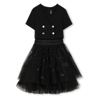 Bi-materiaal ceremoni&euml;le jurk KARL LAGERFELD KIDS 
                    GIRL