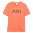 Katoenen T-shirt korte mouwen BOSS 
                    BOY