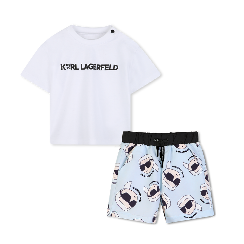 SET T-SHIRT EN ZWEMSHORTS KARL LAGERFELD KIDS 
                        BOY