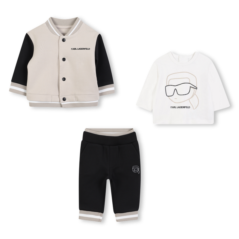 Ensemble cardigan et pantalon en double jersey KARL LAGERFELD KIDS 
                        GARCON