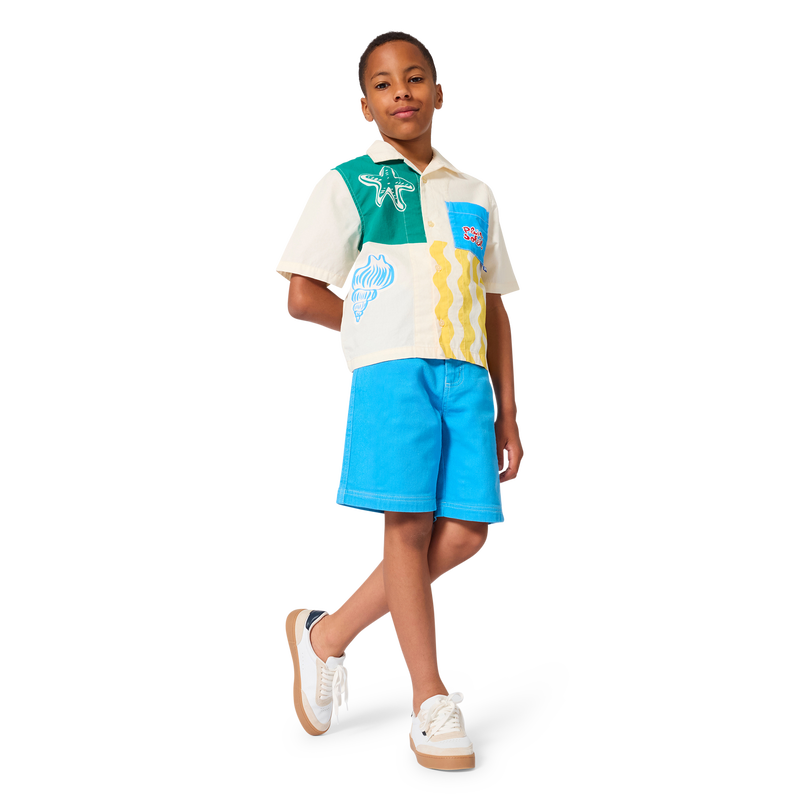 POPLIN OVERHEMD KIDS AROUND 
                        BOY