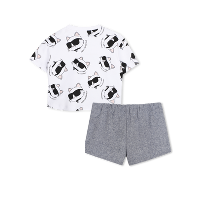 Set t-shirt en korte broek KARL LAGERFELD KIDS GIRL